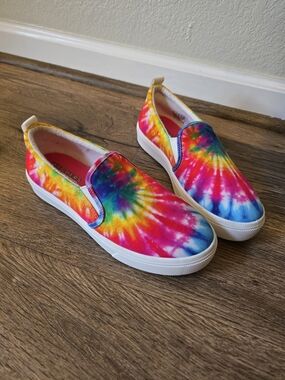 Skechers Womes Tie-Dye Slip-On Shoes - Vibrant Multicolor